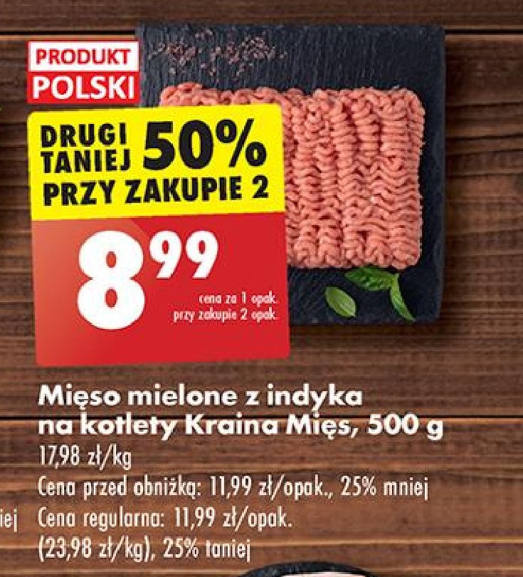 Mięso na kotlety z indyka Kraina mięs promocja