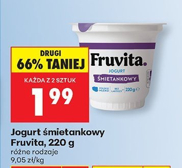 Jogurt śmietankowy 220g różne rodzaje promocja w Biedronka