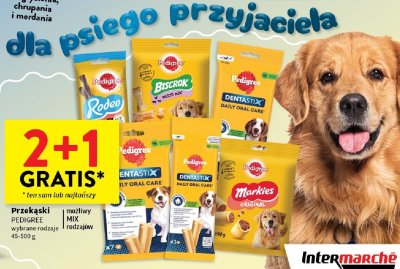 Przekąski PEDIGREE wybrane rodzaje promocja w Intermarche