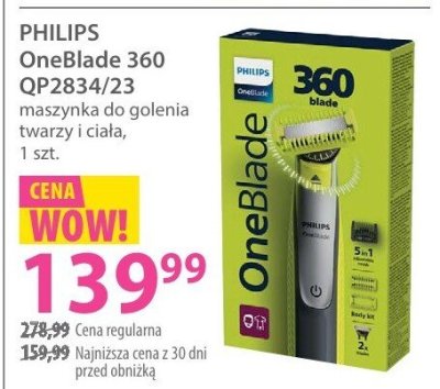 Maszynka PHILIPS OneBlade 360 QP2834/23 maszynka do golenia twarzy i ciała, 1 szt. promocja w Hebe