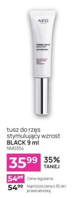 Tusz do rzęs stymulujący wzrost BLACK NEO 9 ml promocja w NEONAIL & NEO MAKE UP