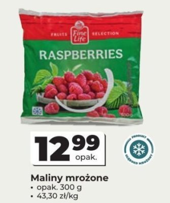 Maliny mrożone Fine Life promocja w Odido
