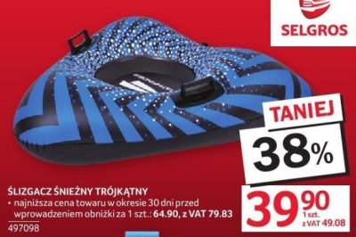 Ślizgacz śnieżny trójkątny promocja w Selgros