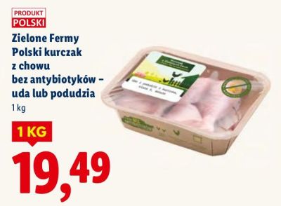 Zielone Fermy Polski kurczak z chowu bez antybiotyków - uda lub podudzia promocja w Lidl