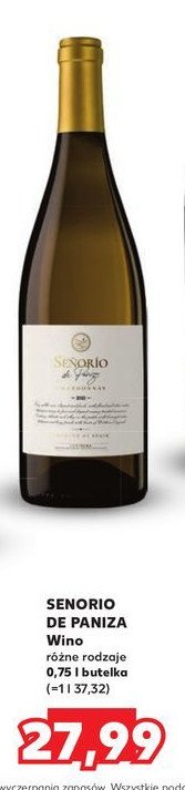 Wino Senorio de paniza chardonnay promocja