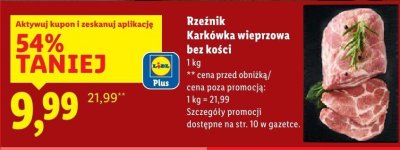 Karkówka wieprzowa bez kości promocja w Lidl
