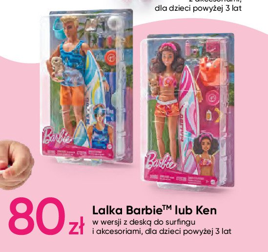 Lalka barbie z desk膮 do surfingu Mattel promocja