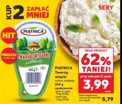 Twar贸g p贸艂t艂usty Pi膮tnica twar贸g wiejski promocja