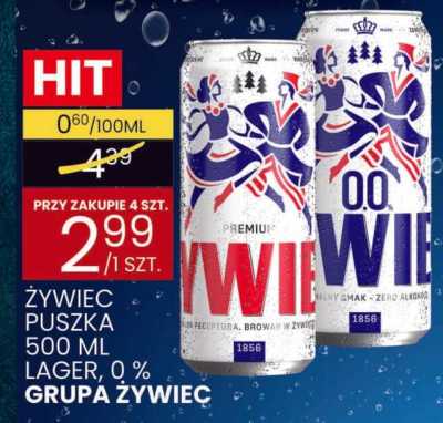 Piwo Żywiec Puszka 500ml lager, 0% Grupa Żywiec promocja w Wafelek