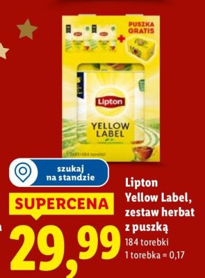Zestaw herbat z puszką Yellow Label  promocja w Lidl