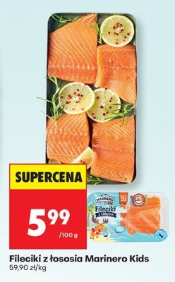 Fileciki z 艂ososia Marinero kids promocja w Biedronka