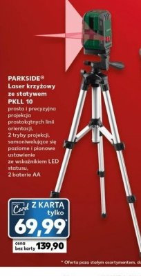 Laser krzyżowy ze statywem pkll 10 Parkside promocja