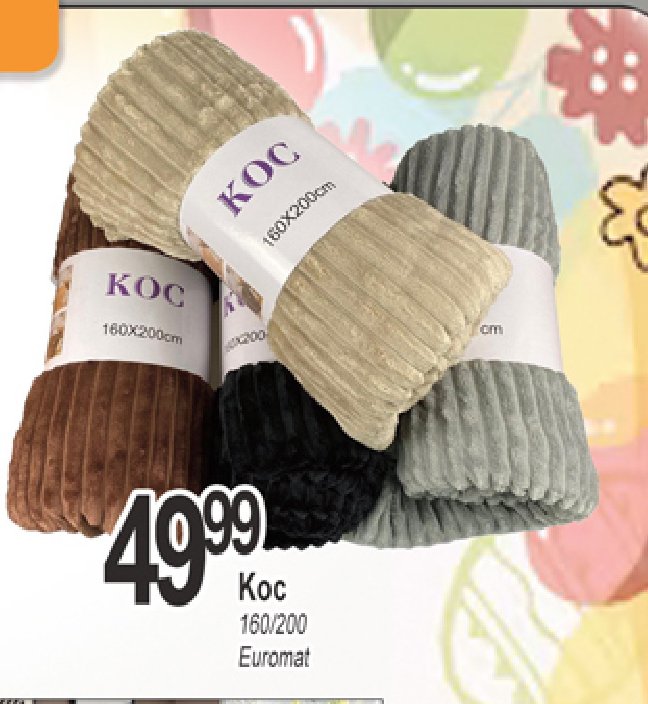 Koc 160 x 200 cm Euromat promocja