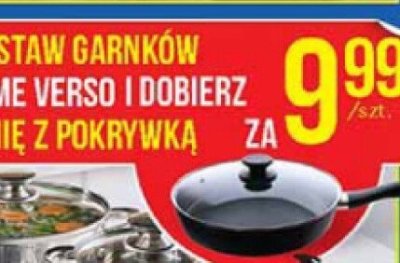 Patelnia z pokrywką 22 cm  promocja w Biedronka