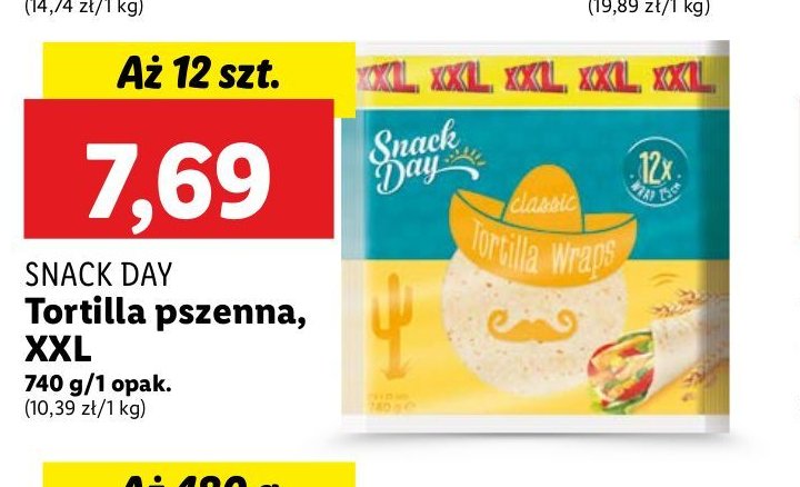 Tortilla naturalna Snack day promocja