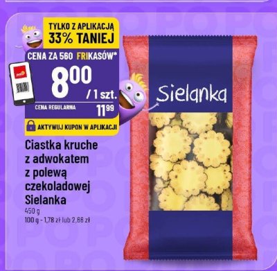 Ciastka kruche z adwokatem z polewą czekoladowej Sielanka promocja w POLOmarket