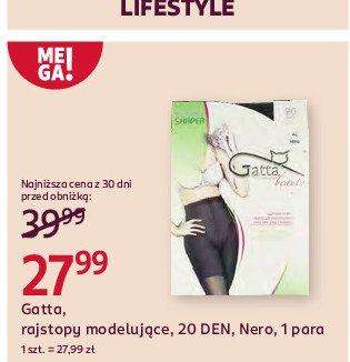Rajstopy damskie 20 den nero 2 Gatta promocja w Rossmann