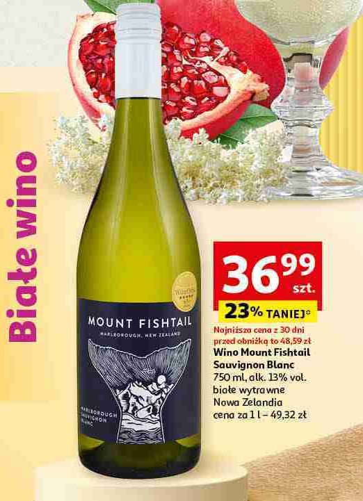 Wino Mount fishtail sauvignon blanc promocja w Auchan