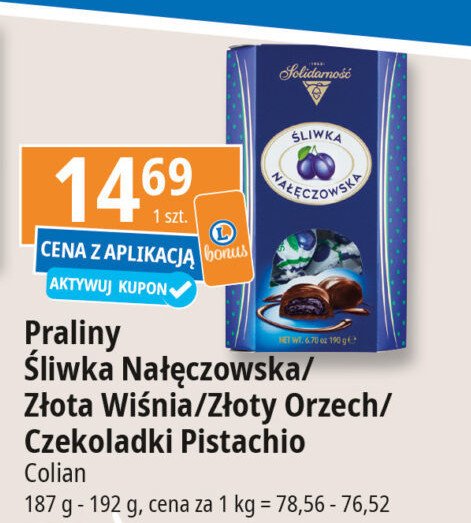 Bombonierka pistachio Solidarność czekoladki z klasą promocja w Leclerc