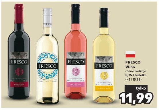 Wino Fresco frizzante white promocja