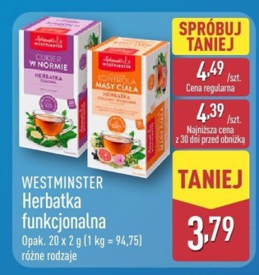 Herbatka funkcjonalna różne rodzaje promocja w Aldi
