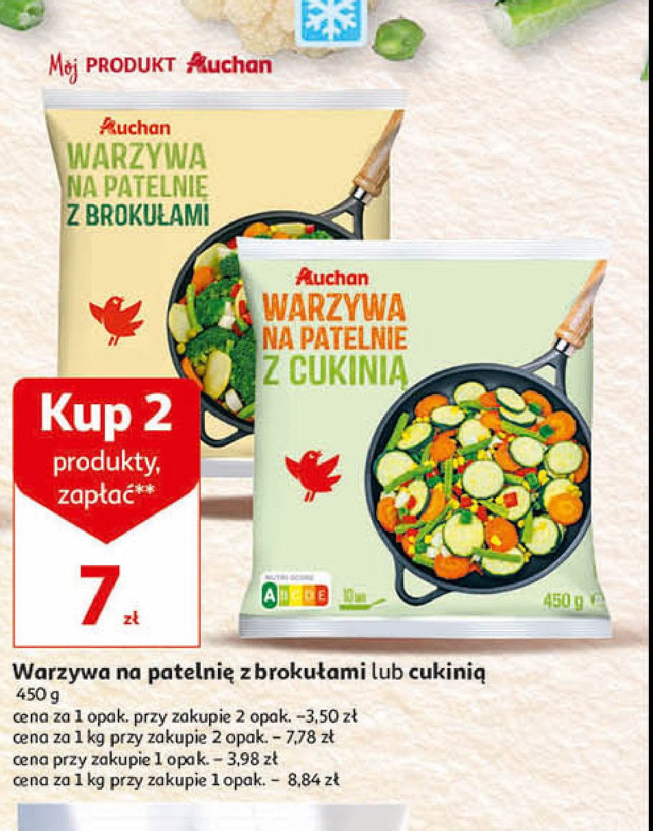 Warzywa na patelnię z cukinią Auchan promocja