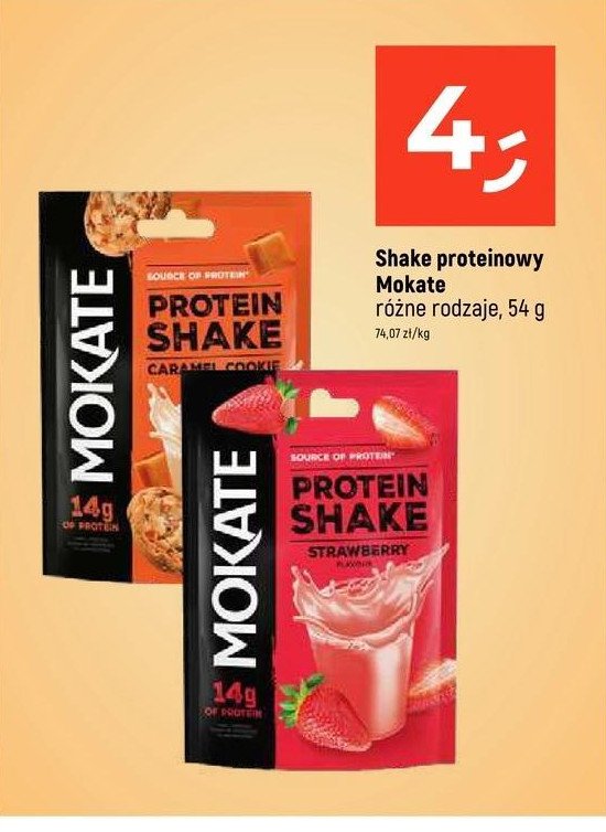 Shake truskawkowy Mokate promocja