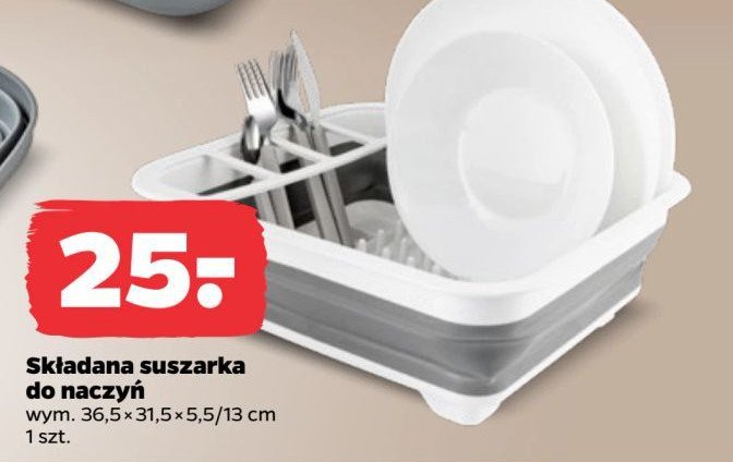 Suszarka naczy艅 sk艂adana 36.5 x 31 x 5 cm promocja