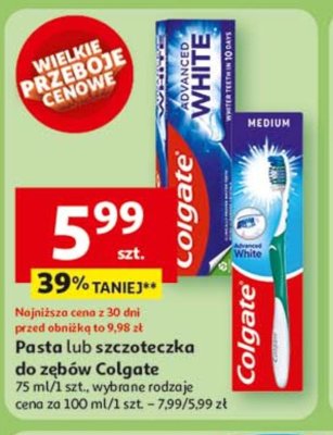 Szczoteczka do żebów medium Colgate advanced white promocja