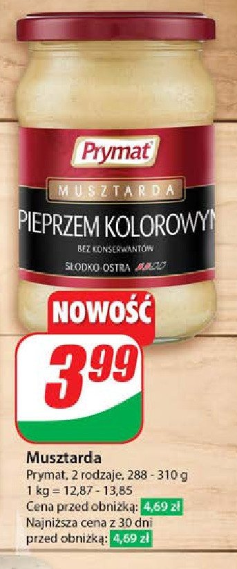 Musztarda z pieprzem kolorowym Prymat promocja w Dino