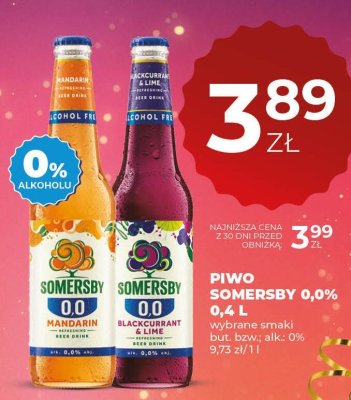 Piwo Somersby 0,0% 0,4 L wybrane smaki promocja w Duży Ben