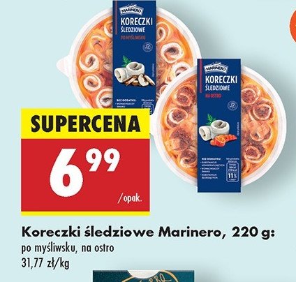 Koreczki śledziowe po myśliwsku Marinero promocja w Biedronka
