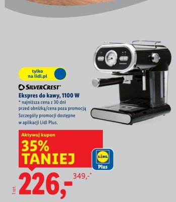 Ekspres do kawy 1100 W promocja w Lidl