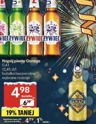 Napój piwny Garage 8% promocja w Delikatesy Centrum
