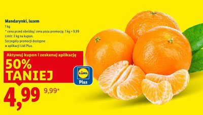 Mandarynki, luzem promocja w Lidl