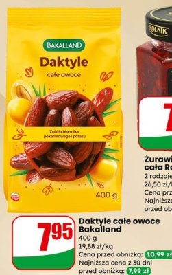 Daktyle całe owoce Bakalland promocja w Dino