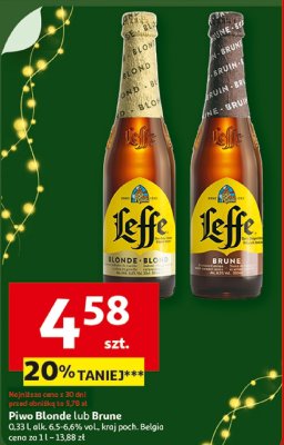 Piwo Leffe Brune 0.33l promocja w Auchan