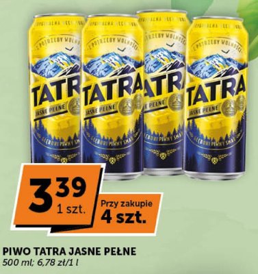 Piwo Tatra Jasne Pełne promocja w ABC