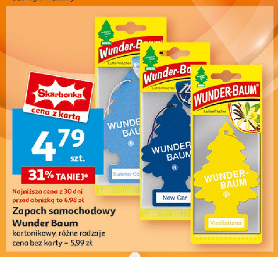 Zapach samochodowy new car Wunder-baum promocja w Auchan