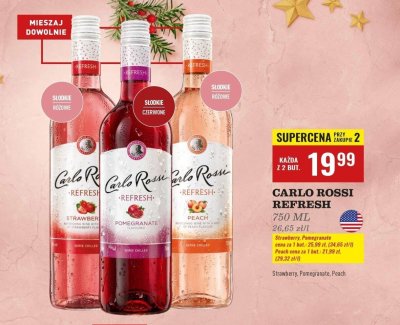Wino CARLO ROSSI REFRESH Peach promocja w Biedronka