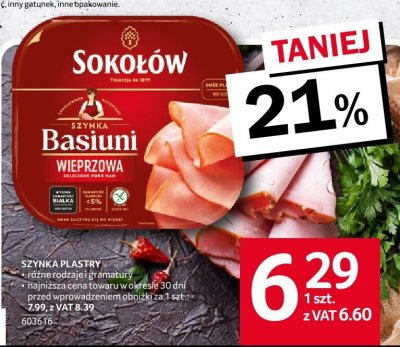 Szynka plastry SOKOŁÓW promocja w Selgros