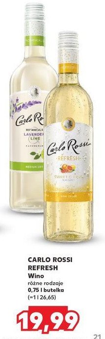 Wino Carlo rossi botanicals lavender lime promocja w Kaufland