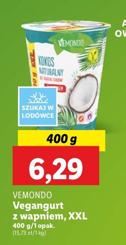 Vegangurt naturalny z wapniem Vemondo promocja w Lidl