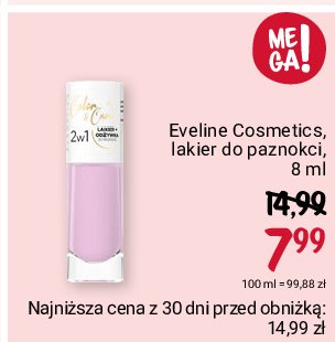 Lakier i od偶ywka do paznokci 2w1 nr. 125 Eveline color & care promocja