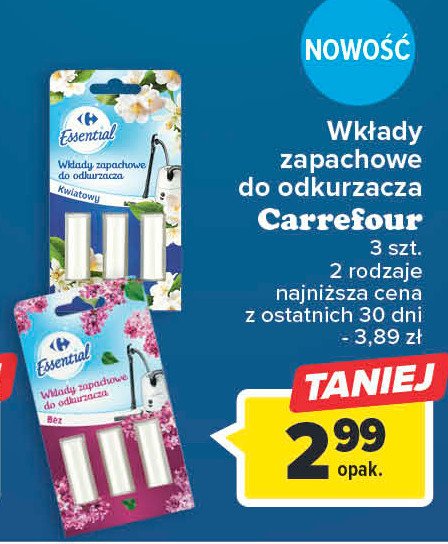 Wk艂ady zapachowe do odkurzacza kwiatowy Carrefour essential promocja