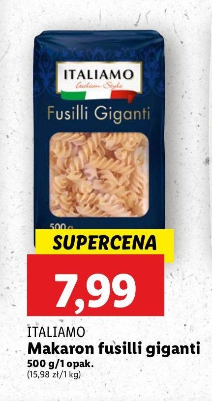 Makaron fusilli giganti Italiamo promocja