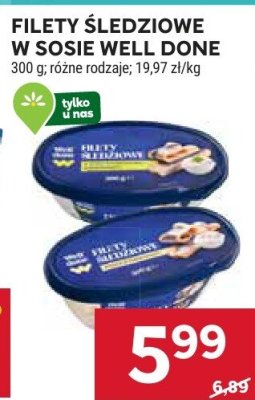 Filety śledziowe w sosie Well Done promocja w Stokrotka