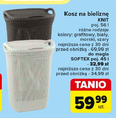 Kosz na bieliznę 56l morski Curver promocja