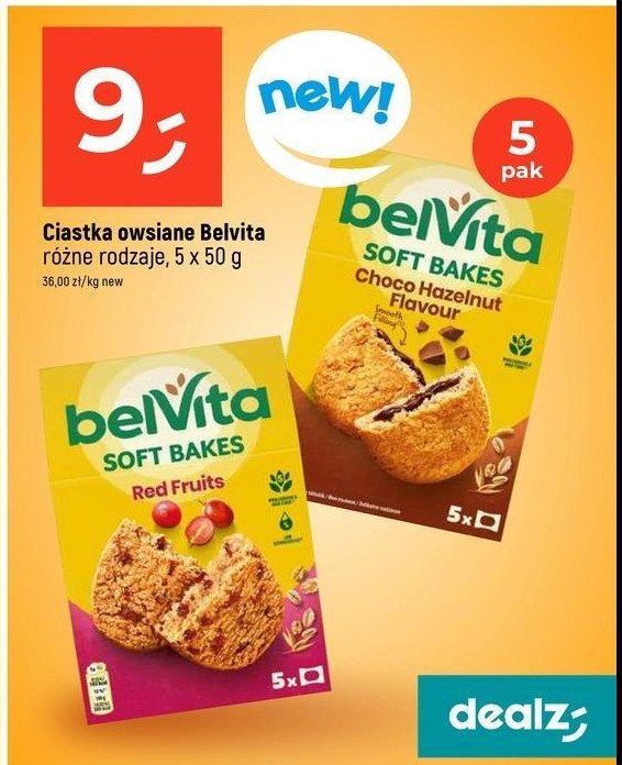 Ciastka red berries Belvita soft bakes promocja w Dealz