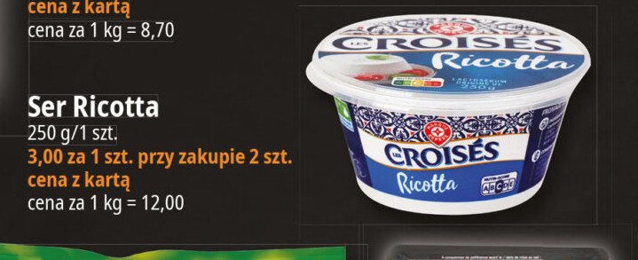 Ricotta Wiodąca marka croises promocja w Leclerc